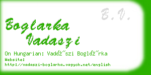 boglarka vadaszi business card
